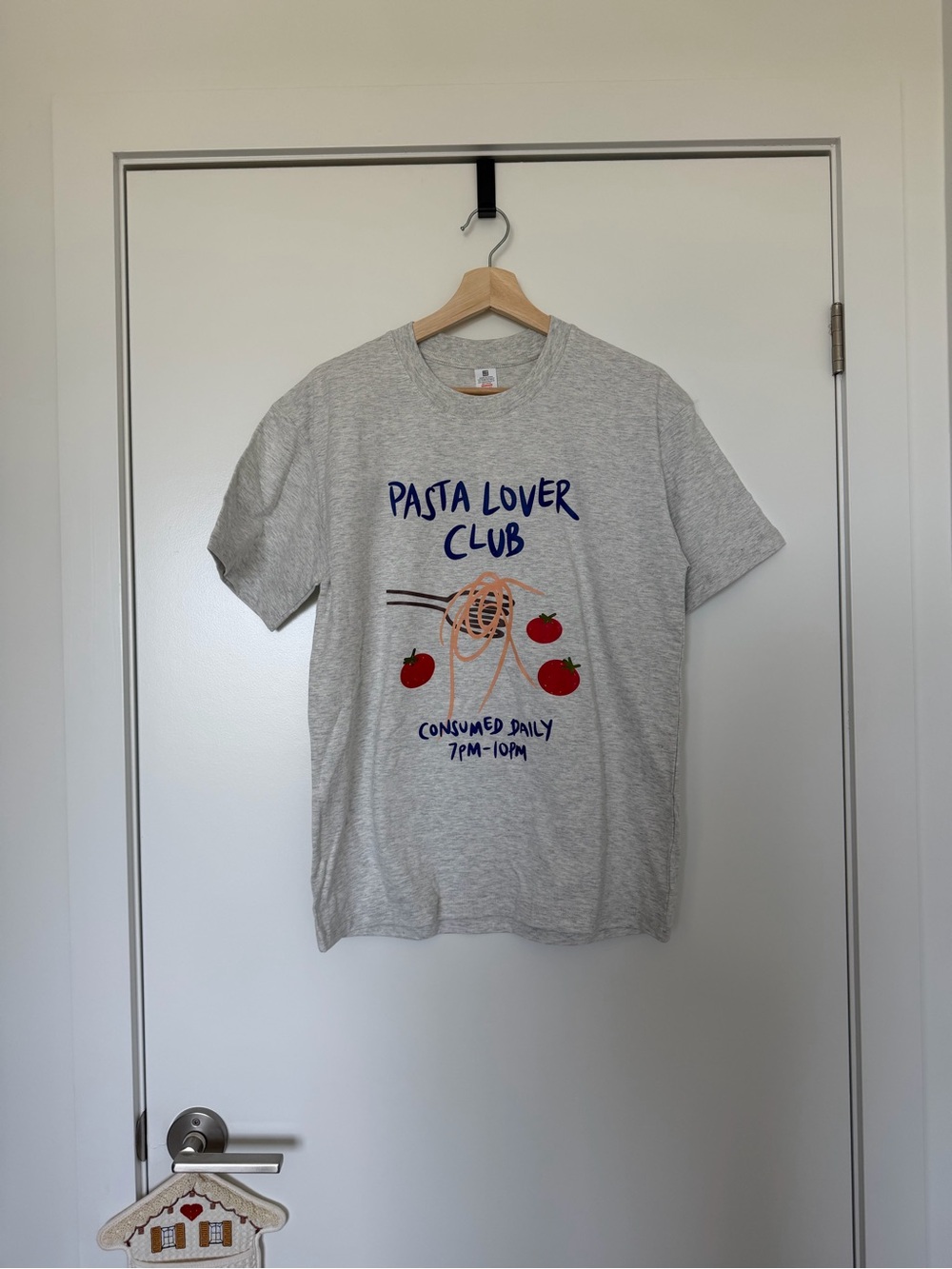 Pasta Lover Club Graphic Tee - Heather Gray